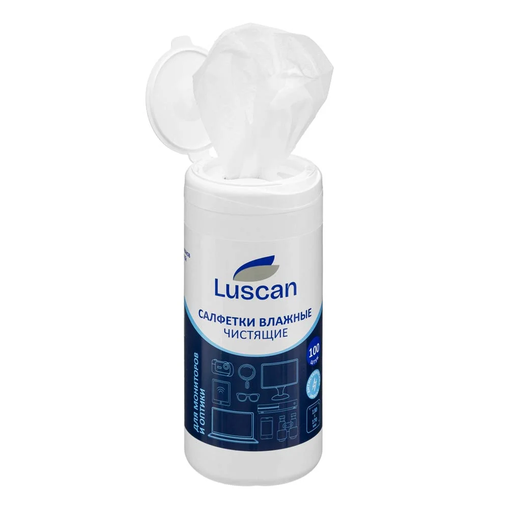 Салфетки для экранов Luscan туба,100 шт